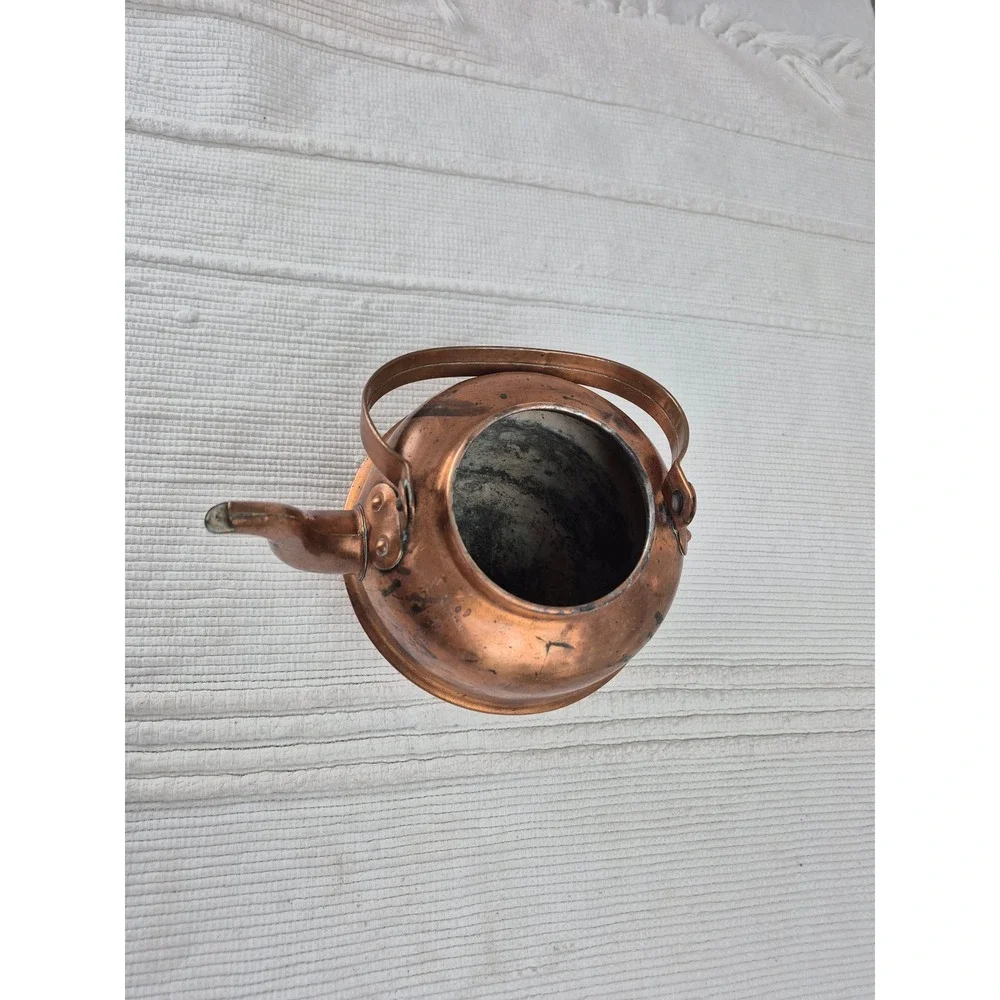 Vintage Volund‎ Copper Teapot Kettle Antique Style Patina Gooseneck Spout